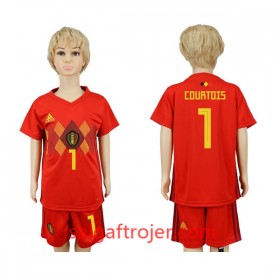 Belgien Fodboldtrøjer Courtois 1 Børn Hjemmebanesæt VM 2018